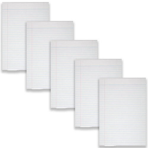 5pc Spirax Writing Pad A4 100-Pages White Ruled Paper