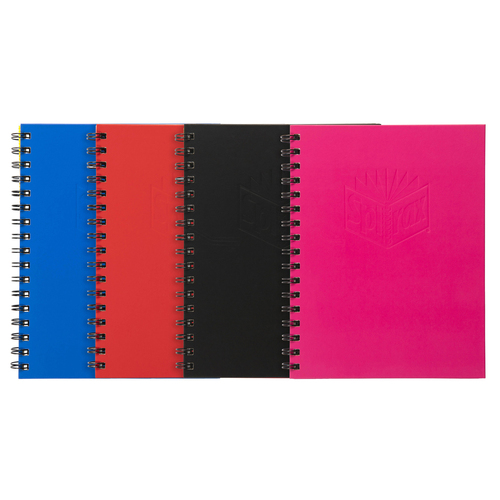 4pc Spirax 511 Hard Cover Notebook Twin Wire 200-Pages Assorted