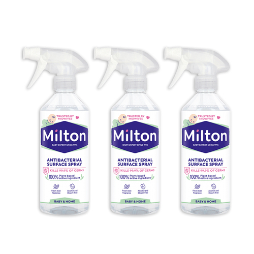 3PK Milton Baby & Home Antibacterial Surface Spray Household Grade MNT/LMN 500ml