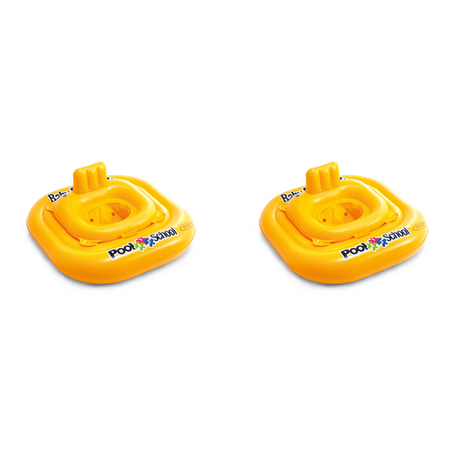 2PK Intex Pool School Deluxe Baby Swimming Inflatable Float - Yellow