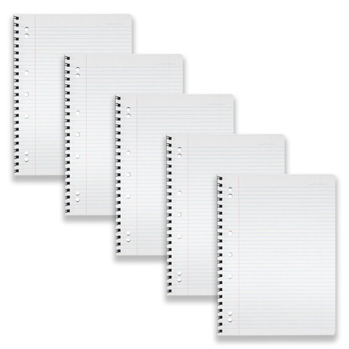 5pc Spirax P906a A4 Lecture Book Notebook 250-Pages Black