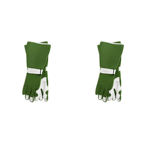 4pc Annabel Trends Sprout Long Sleeve Garden Hand Gloves - Olive