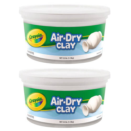 2PK Crayola 1.13kg Air Dry Clay Tub - White