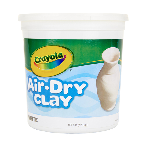 Crayola Kids/Childrens Creative Air Dry Clay White 2.26kg Bucket 36m+
