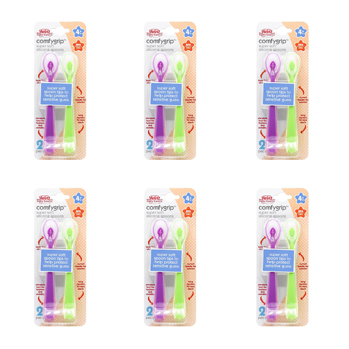 12pc Heinz Baby Basics Comfy Grip Silicone Spoons Set 4m+