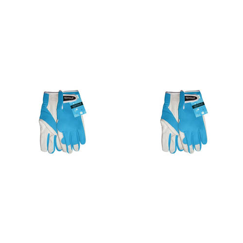 4pc Annabel Trends Sprout Goatskin Garden Gloves - Aqua