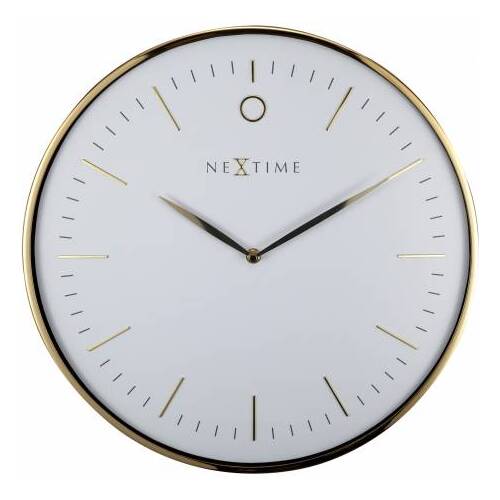 NeXtime Glamour 40cm Analogue Wall Clock Gold/White