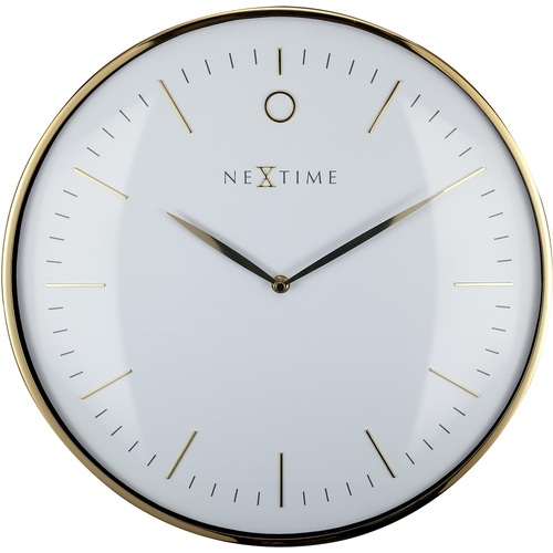 NeXtime Glamour 30cm Analogue Wall Clock Gold/White