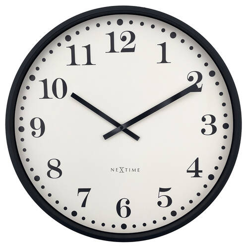NeXtime Dickens Large Silent Wall Clock Cream Dial 50x50x5cm Aluminium Case