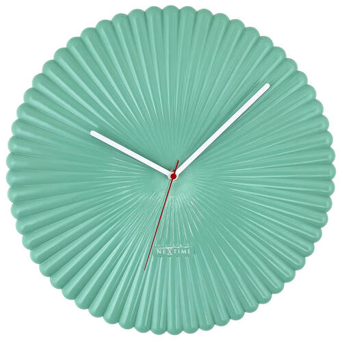 NeXtime Mousse Silent Wall Clock Glossy Green Dial 40x40x4cm Polyresin Case