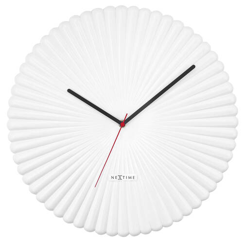 NeXtime Mousse Silent Wall Clock Glossy White Dial 40x40x4cm Polyresin Case