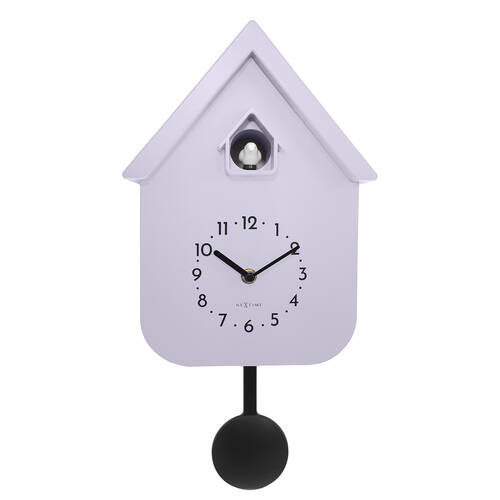 NeXtime Twitter Cuckoo Wall Clock Lavender Dial 29.5x21.5x8.5cm Plastic Case