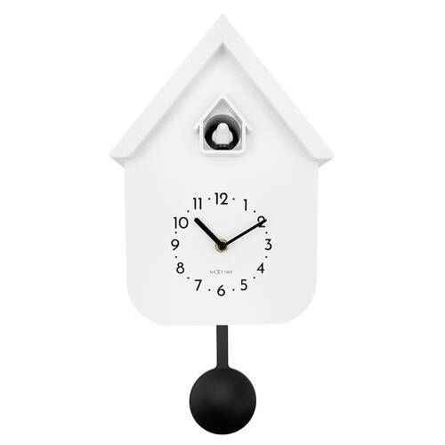 NeXtime Twitter Cuckoo Wall Clock White Dial 29.5x21.5x8.5cm Plastic Case