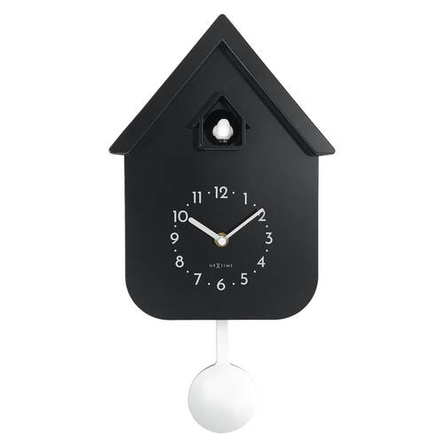 NeXtime Twitter Cuckoo Wall Clock Black Dial 29.5x21.5x8.5cm Plastic Case