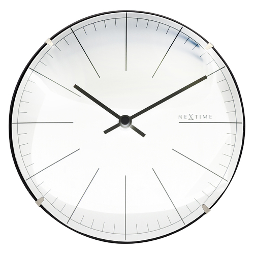 NeXtime 20cm Mini Dome Analogue Table/Wall Clock Round White