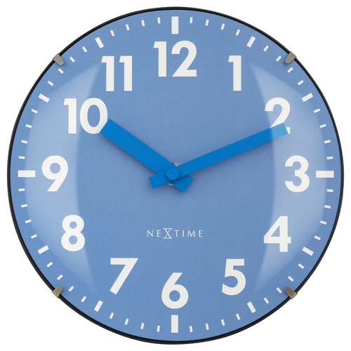 NeXtime Duomo Analogue 20cm Mini Table Clock - Blue