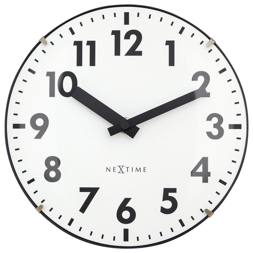 NeXtime Duomo Analogue 20cm Mini Table Clock - White