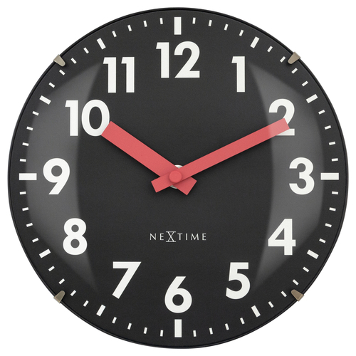 NeXtime Duomo Analogue 20cm Mini Table Clock - Black