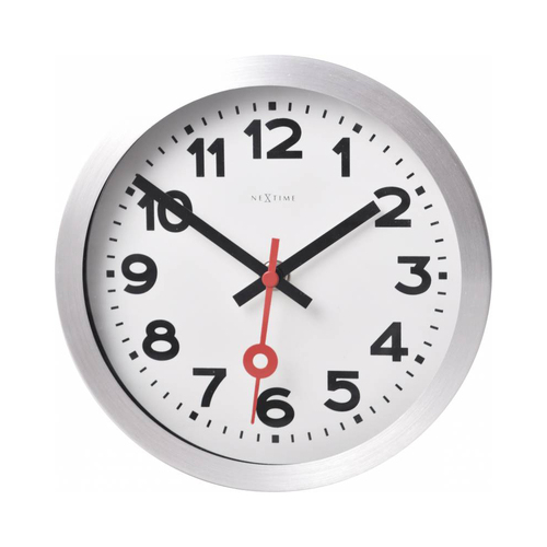 NeXtime 19cm Station Number Wall Clock Round Analogue White