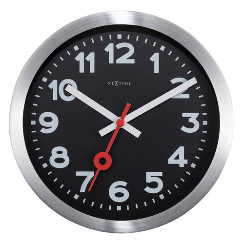 NeXtime 19cm Station Number Clock Black