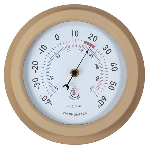 NeXtime Lily 22cm Outdoor Thermometer Temperature Brown