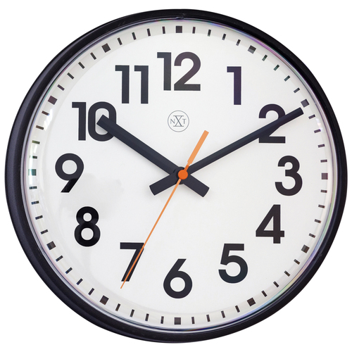NeXtime Peter Plastic Analogue 26cm Wall Clock - Black