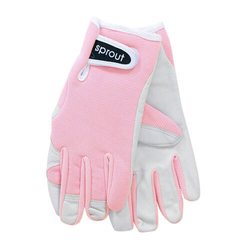 2pc Annabel Trends Sprout Goatskin Garden Gloves - Crystal Pink
