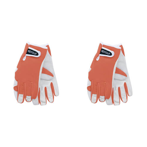 4pc Annabel Trends Sprout Goatskin Garden Soft Gloves - Terracotta