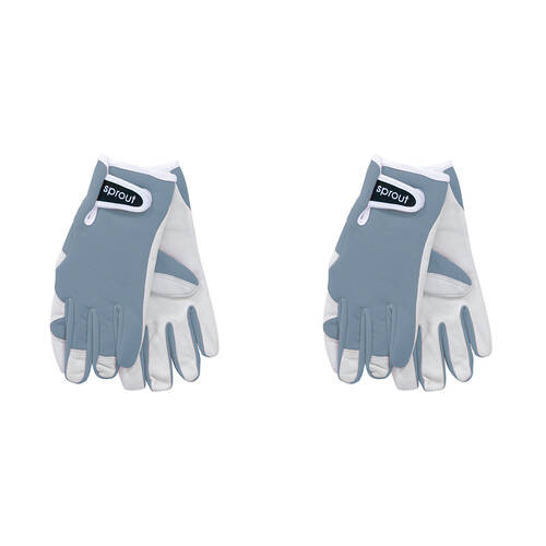 4pc Annabel Trends Sprout Goatskin Garden Soft Gloves - Dusty Blue
