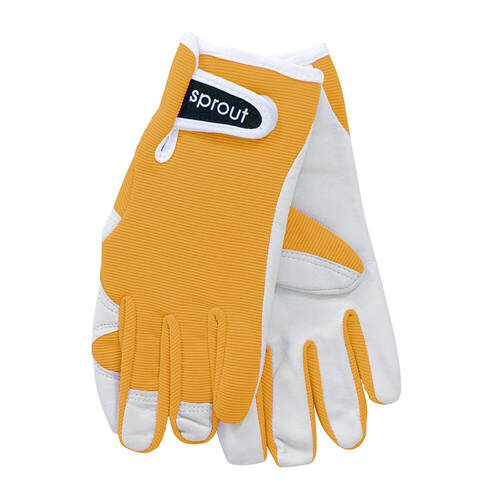 2pc Annabel Trends Sprout Goatskin Garden Soft Gloves - Mustard