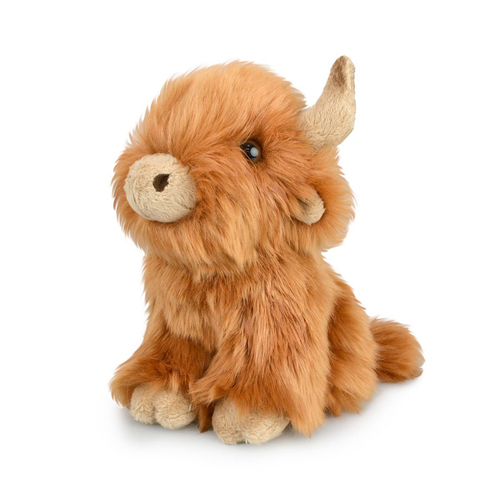 Lil Friends 18cm Highland Cow Stuffed Animal Plush Kids Toy - Brown