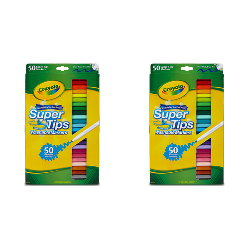 100pc Crayola Supertip Washable Markers Kids/Children Drawing Pens 3y+