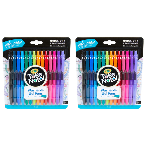 28pc Crayola Take Note Washable 0.7mm Quick-Dry Gel Pens