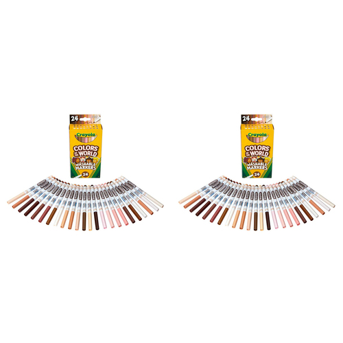 48pc Crayola Colours Of The World Fine Line Washable Markers For Kids 3+