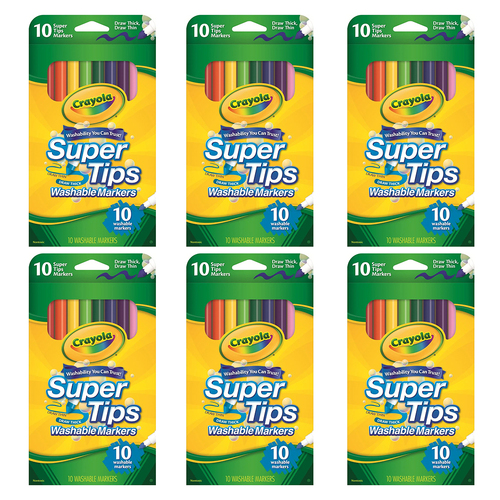 60pc Crayola Super Tips Washable Markers Art/Craft Pen 4y+