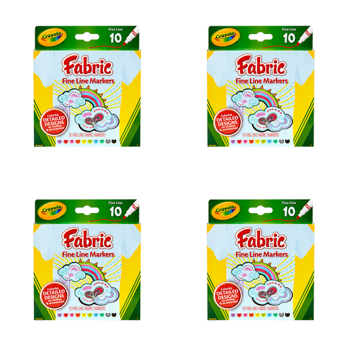 40pc Crayola Kids/Childrens Creative Fabric Markers 36m+