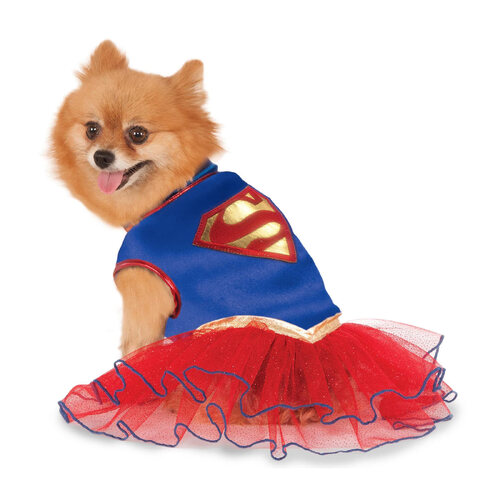 Dc Comics Supergirl Pet Tutu Dress Pet Dress Up Costume - Size S