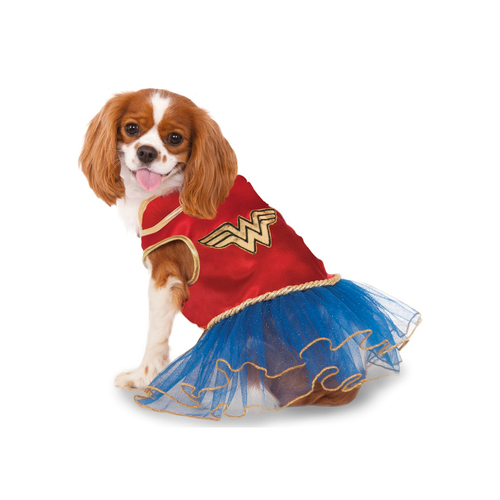 Dc Comics Wonder Woman Pet Dog Tutu Dress Costume Party Dress-Up - Size L