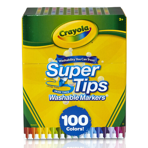 100pc Crayola Super Tips Washable Markers 3+