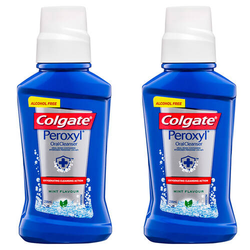 2x 236ml Colgate Alcohol Free Peroxyl Rinse