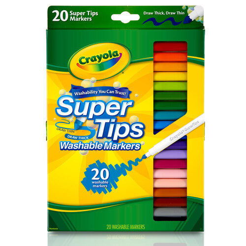 20pc Crayola Super Tips Washable Markers Kids 3y+