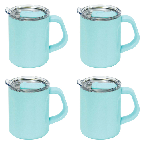 4PK Annabel Trends The Big Mug 470ml Double Walled Stainless Steel - Blue