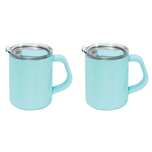 2PK Annabel Trends The Big Mug 470ml Double Walled Stainless Steel - Khaki
