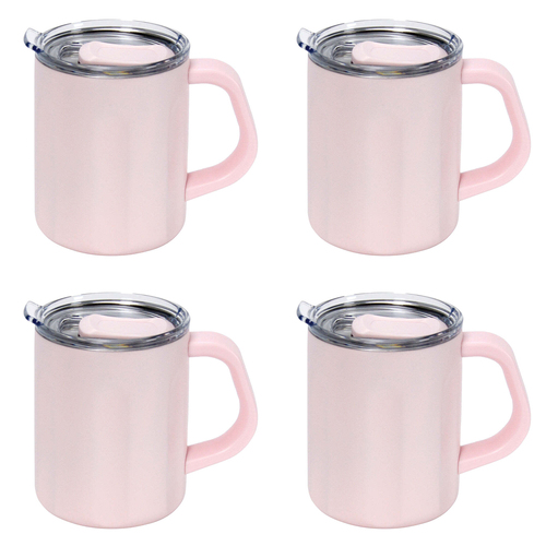 4PK Annabel Trends The Big Mug 470ml Double Walled Stainless Steel - Pink