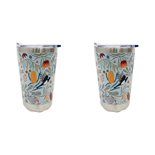 2PK Annabel Trends 270ml Stainless Steel Coffee Mug - Magpie Floral