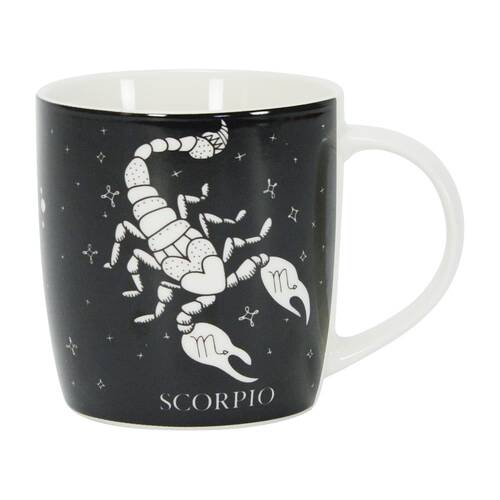 Annabel Trends Coffee Mug Zodiac Scorpio 350ml Cup w/ Handle - Black