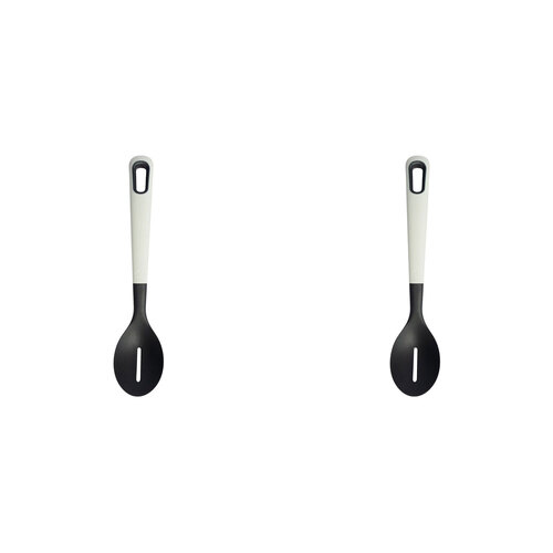 2PK eKu Upcycle Soft Grip Slotted Spoon - Caviar Black
