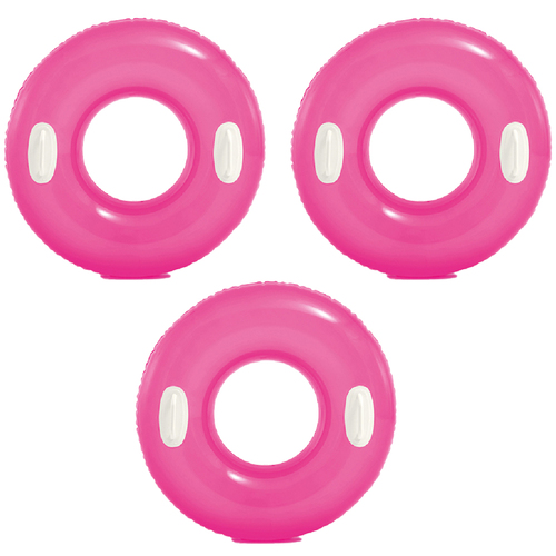 3PK Intex Hi-Gloss 76cm Inflatable Swimming Float Pool Tube - Assorted