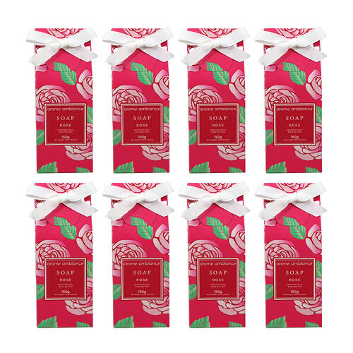 8PK Arome Ambiance Floral Garden Boxed Soap 150G - Rose