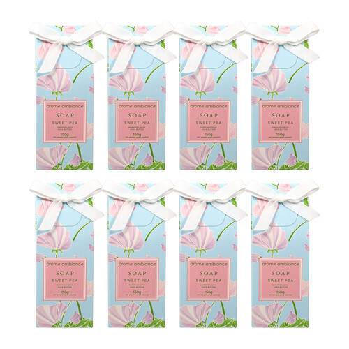 8PK Arome Ambiance Floral Garden Boxed Soap 150G - Sweet Pea